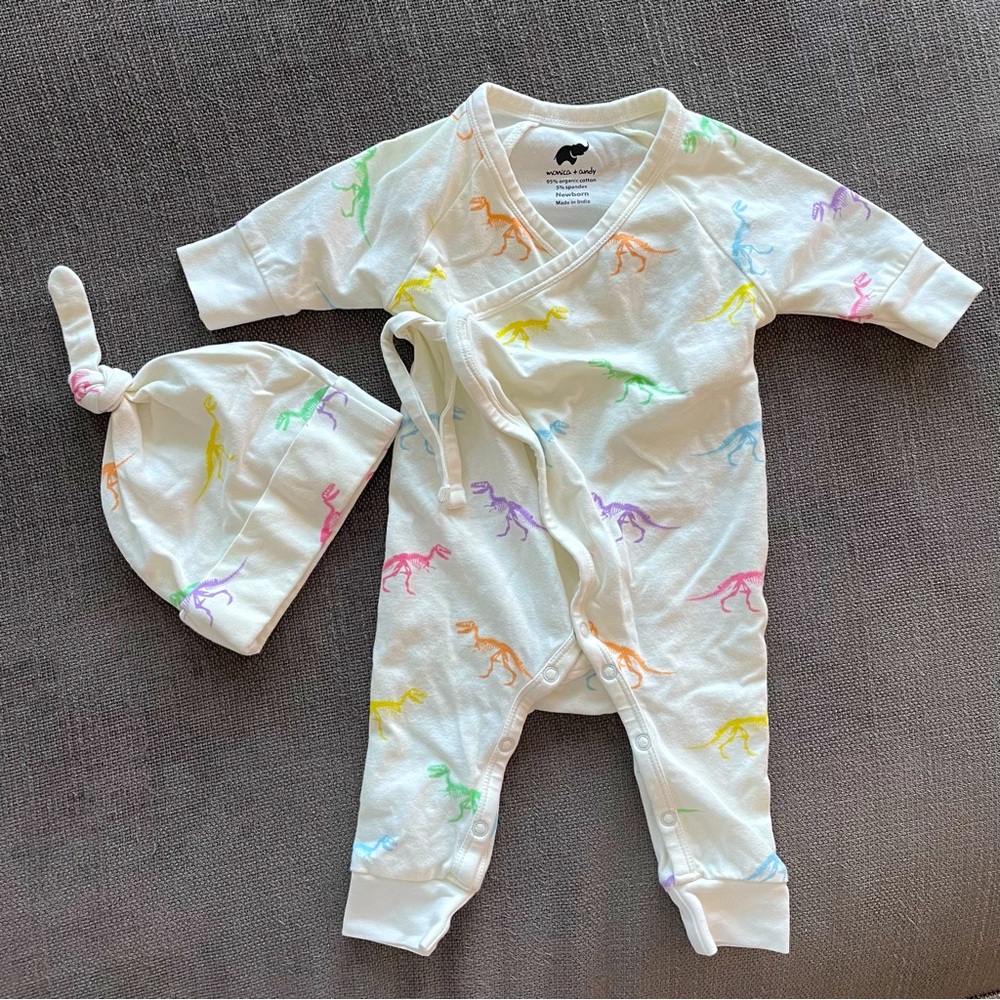 Monica + Andy newborn dinosaur set